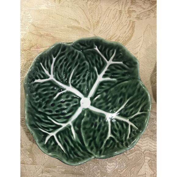 2 MAXCERA EMBOSSED GREEN CABBAGE BOWLS SPRING COLLECTION FARMHOUSE COTTAGECORE - Picture 2 of 11